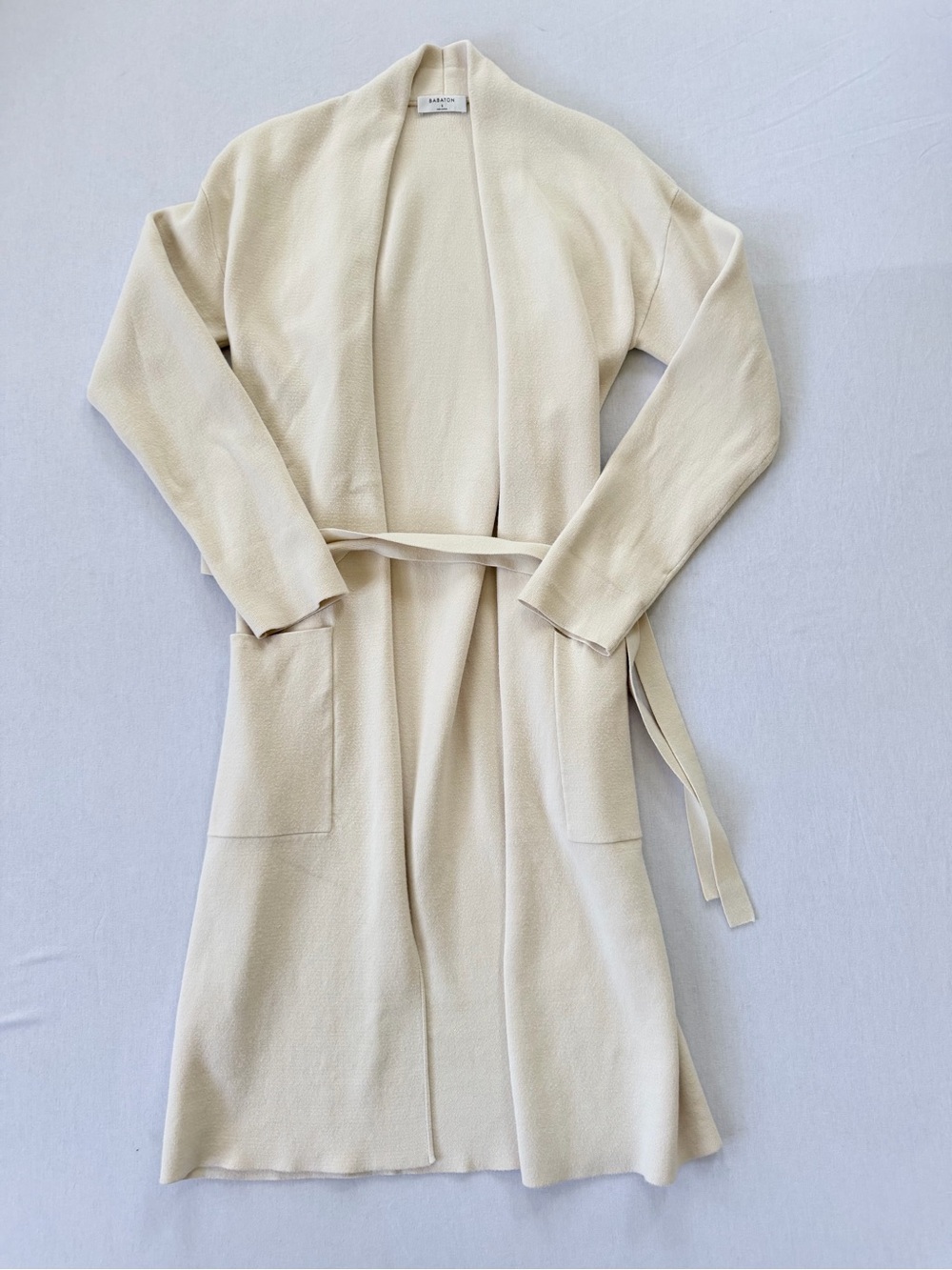 Babaton Ty Long Cardigan Birch Cream Small Aritzia - Picture 2 of 4